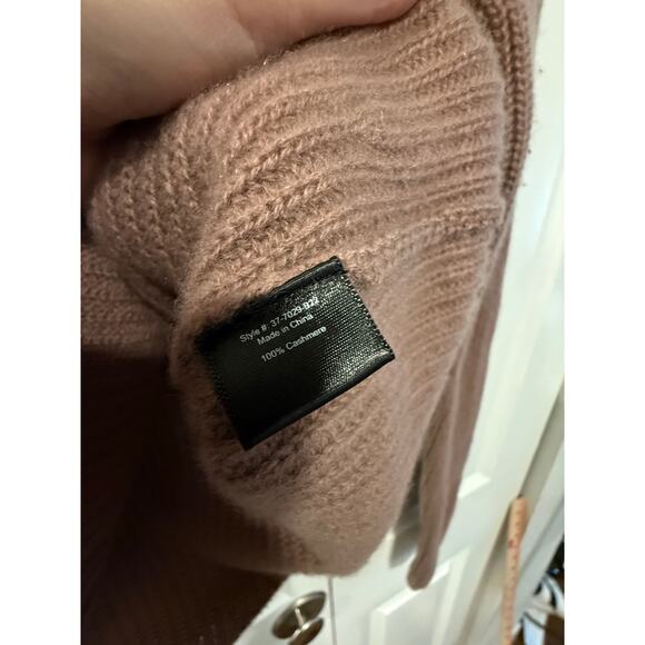 Jenni Kayne M Iconic 100% CASHMERE Fisherman Sweater $425 Crewneck Mauve - Picture 9 of 9